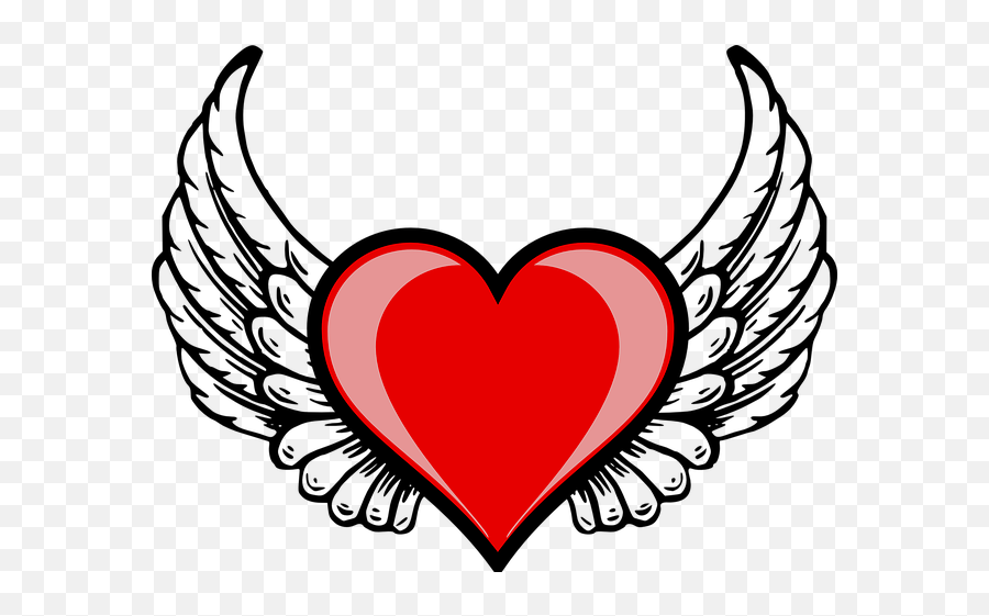 Heart Wing Amor Cupid Love - Love Heart With Angel Wings Png,Angel Wings Logo