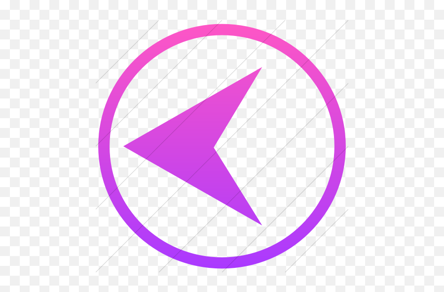 Iconsetc Simple Ios Pink Gradient Classica Back Button 1 Icon - Circle Png,Pink Subscribe Button Png