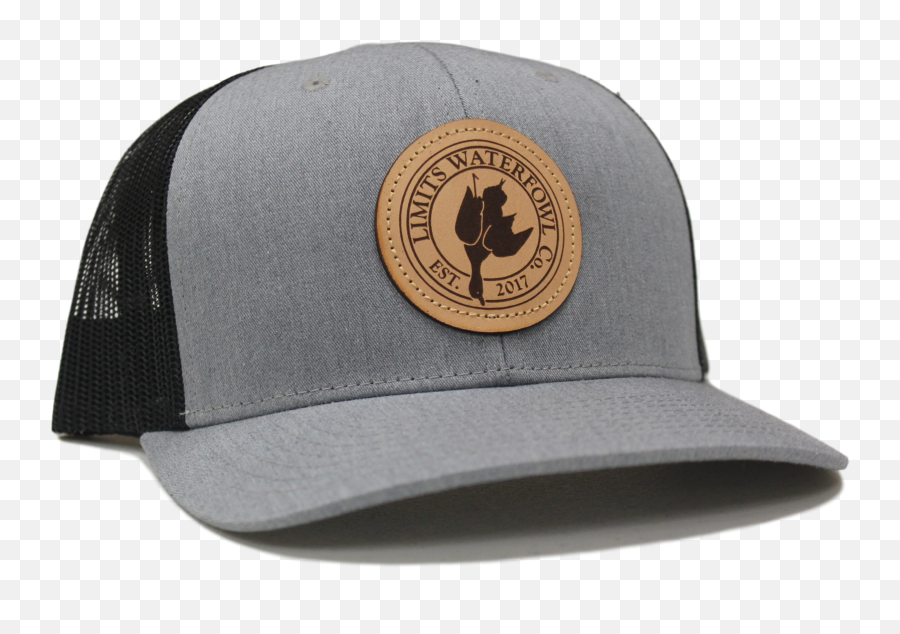 Leather Patch Logo Trucker Gray - Baseball Cap Png,Black Cap Png