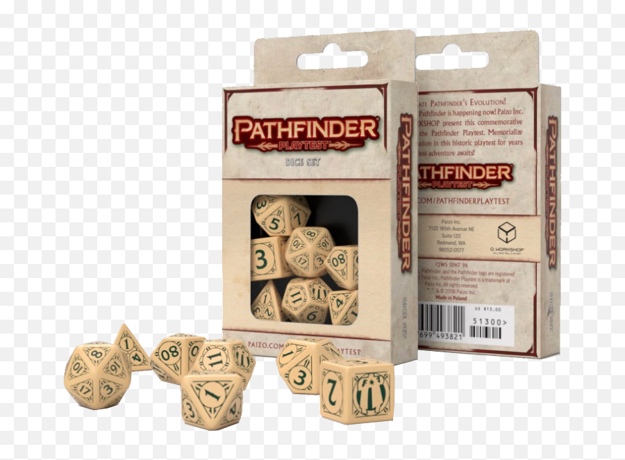 Pathfinder Playtest 7 Die Set - Pathfinder Roleplaying Game Png,Shackles Png