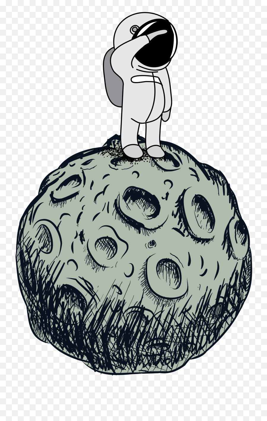 Download Wesvance - Astronaut On The Moon Cartoon Png,Cartoon Moon Png