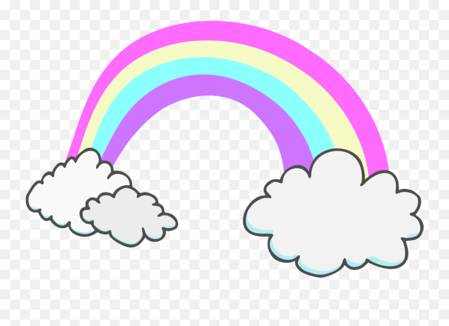 Clouds Vector Rainbow Clipart - Clouds Vector Png,Rainbow Vector Png