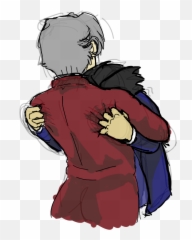 Just Wanted To Draw A Cute Miles Comforting Phoenix - Cute Drawing Of Phoenix Png,Phoenix Wright Png