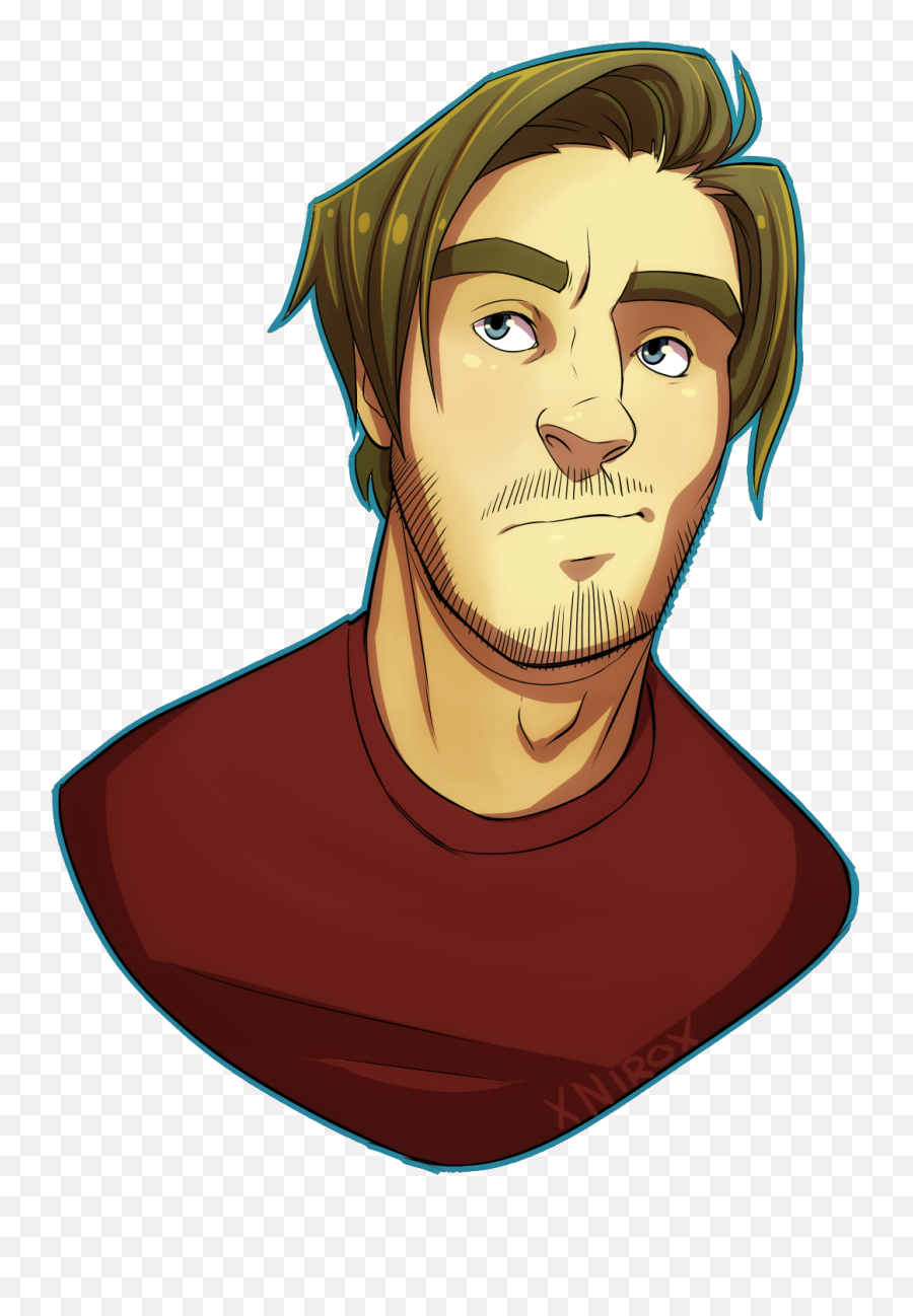 Pewdiepie With Transparent Background - Pewdiepie Fan Art Transparent Backgroyund Png,Pewdiepie Face Png