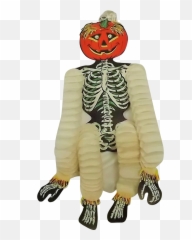 Dancing Skeleton With Jack O Lantern - Halloween png