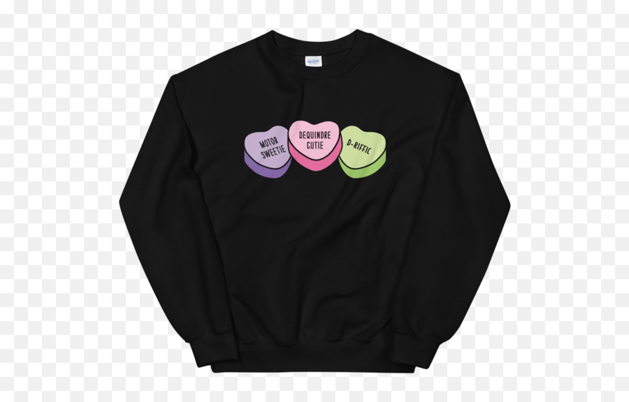 Detroit Valentine Candy Hearts Black - Crew Neck Png,Candy Hearts Png
