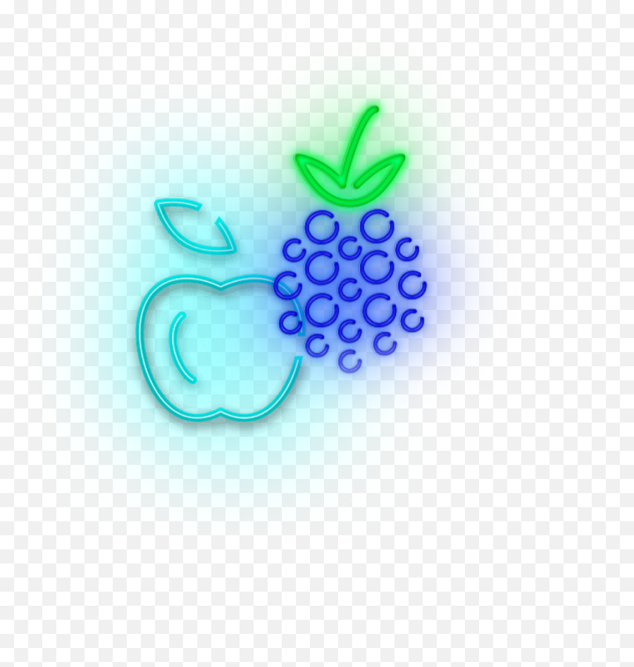 Mq Fruit Blackberry Apple Blue Neon - Circle Fruit Neon Png,Neon Circle Png