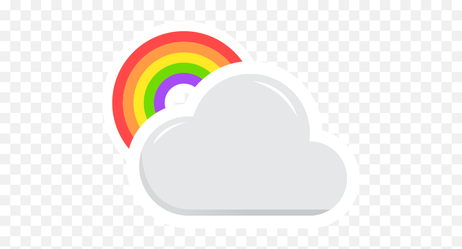 Weather Rainbow Cloud Free Icon Of - Horizontal Png,Rainbow Cloud Png