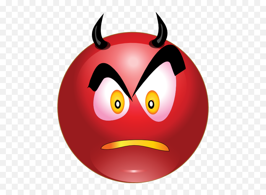 Devil Smiley Emoticon Clipart I2clipart - Royalty Free Emojis Gif Molestos Rojos Png,Demon Face Png