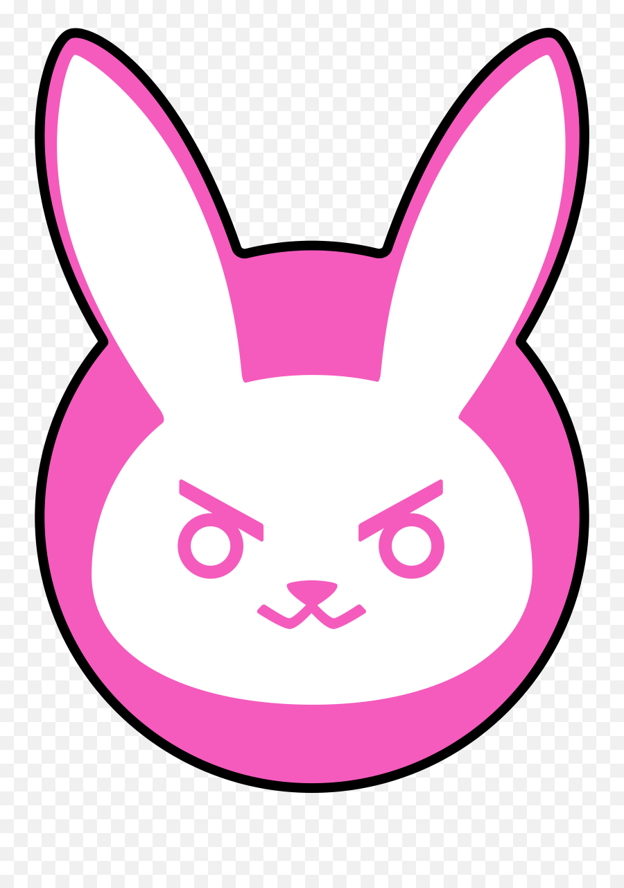 Bunny Outline Cliparts - Dva Overwatch Logo Transparent Dva Logo Png,Overwatch Logo Transparent