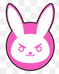 Bunny Outline Cliparts - Dva Overwatch Logo Transparent png