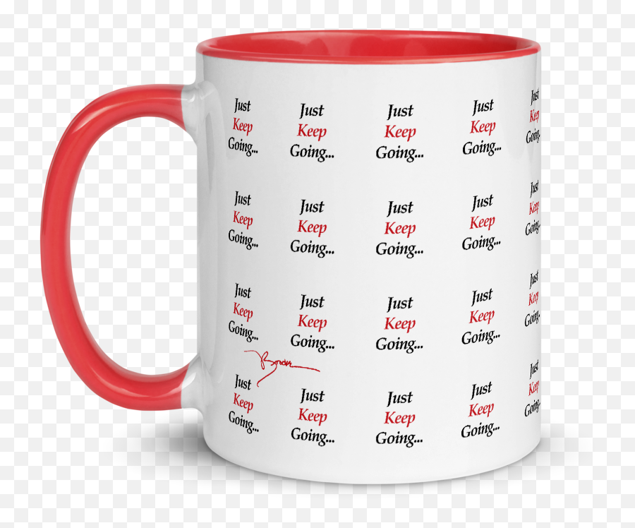 Llg Quote Just Keep Goingwhite 11oz Ceramic Mug With Red Or Black Inside U2014 Ladiesu0027 Life Guide - Magic Mug Png,Icon Dpi