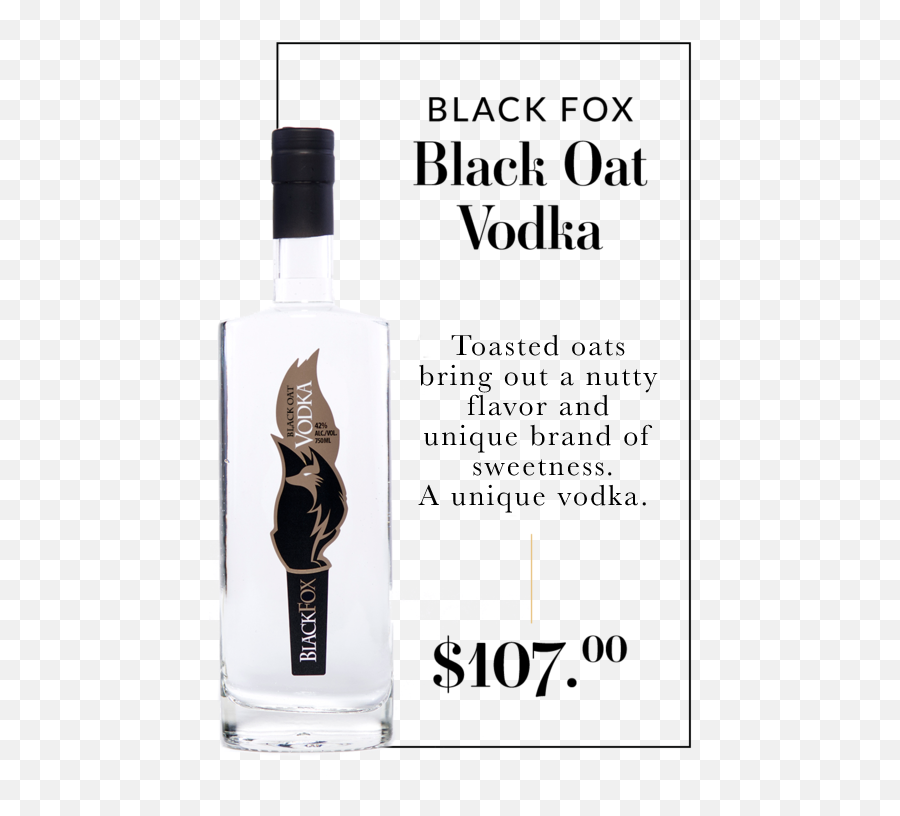 Black Fox Vodka Farm - Glass Bottle Png,Vodka Png