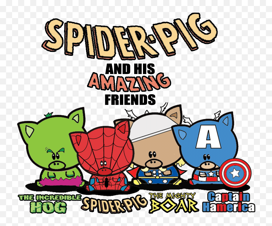 Cartoon Superhero Comics - Language Png,Spiderpig Icon