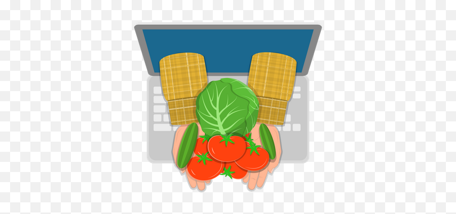 Vegetable Shop Icon - Download In Colored Outline Style Superfood Png,Vegetables Icon
