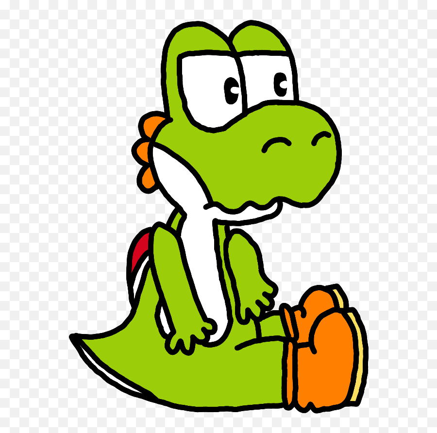 My First Time Drawing A Tiny Yoshi Please Donu0027t Hesitate To - Cartoon Png,Yoshi Transparent Background