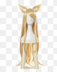 Lol Ahri Star Guardians Cosplay Wig With Ears Clips Png