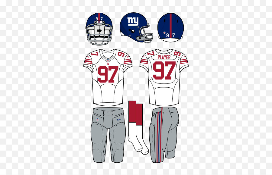 New York Giants Road Uniform - National Football League Nfl New York Giants Uniforms Png,Ny Giants Logo Png