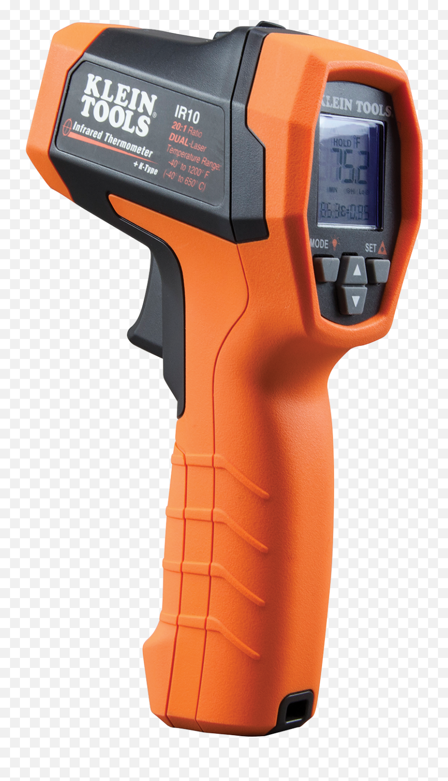 Dual - Laser Infrared Thermometer 201 Ir10 Klein Tools Klein Tools Ir10 Png,Thermometer Transparent Background