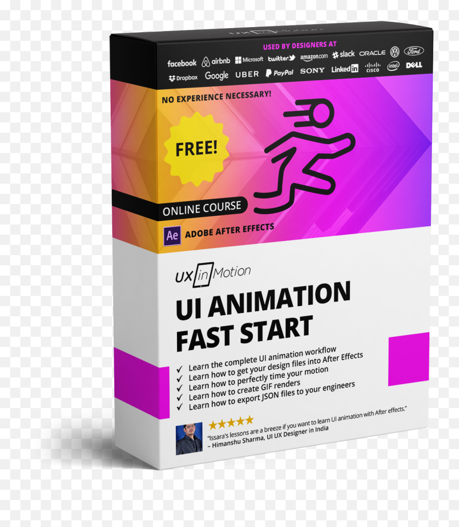 Ux In Motion - 3d Box Design For Online Course Png,After Effects Logo Png