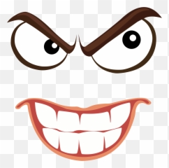 Clipart Sinister Smiley Face Big Image Png - Transparent Angry