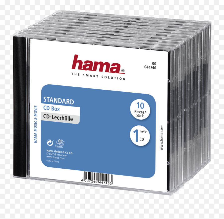 00044746 Hama Standard Cd Jewel Case Pack Of 10 - 4007249447463 Png,Cd Case Png