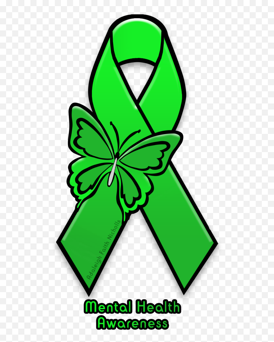 Download Mental Health Awareness Ribbon Png - Mental Health Cerebral Palsy Awareness Color,Awareness Ribbon Png