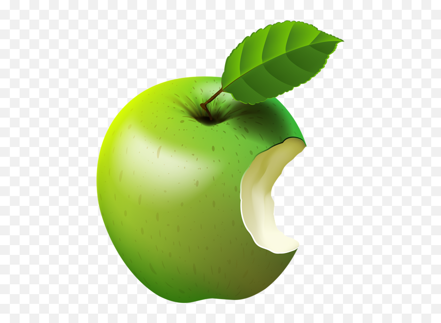 Bitten Apple Green Transparent Clip Art - Bitten Green Apple Png,Bitten Apple Png