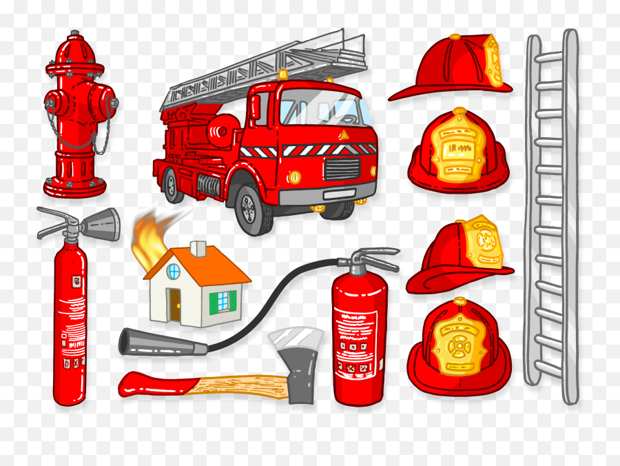 Download Firefighter Clipart Fire Engine - Fire Truck Siren Things In The Fire Station Png,Fire Truck Png