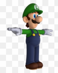 Toy For 3ds Brawl Luigi Hq Png Image - Transparent Png T Pose Png,Luigi Png