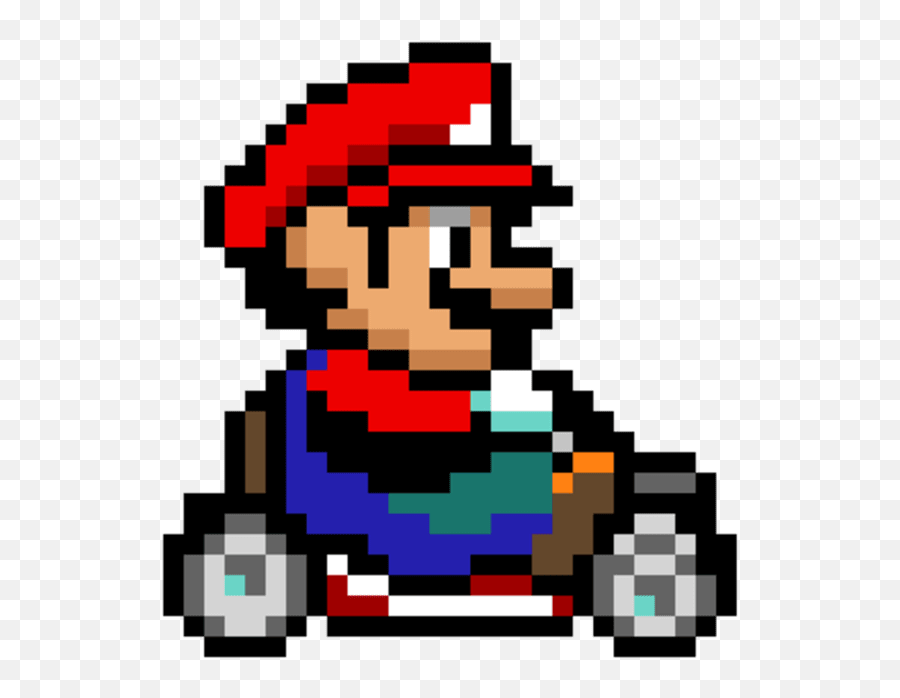 The Evolution Of Mario Kart - Mario Kart Pixel Art Mario Png,Mario Kart 8 Deluxe Png
