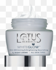 Lotus Herbals White Glow Skin Whitening - Lotus Whitening Night Cream Png,White Glow Png