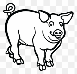 Pig Clipart Png Black And White - Images