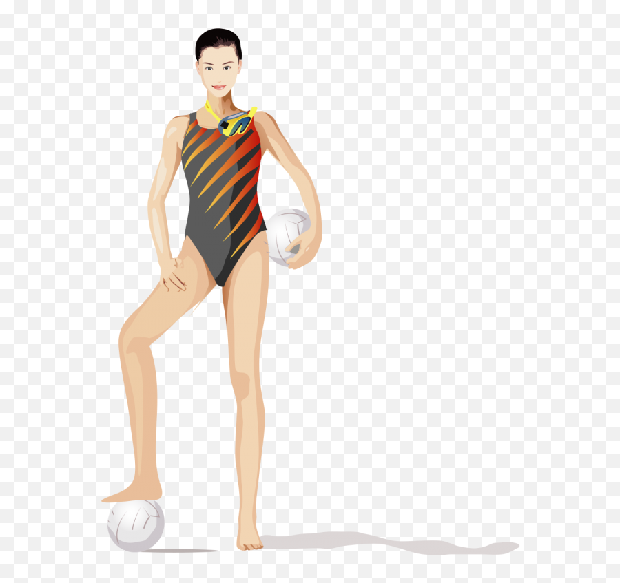 Girl Playing Volleyball Png - Photo 123 Free Png Download Gymnast,Swimsuit Png
