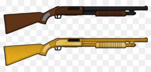 Drawn Pistol Shotgun Free Collection Download And - Pump Double Barrel Drawing png
