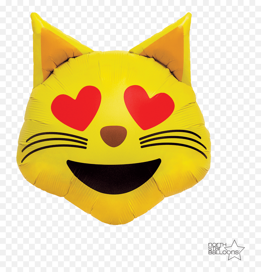 Heart Eyes Emoji - Emoji Cat Heart Eyes 22 In Transparent Transparent Heart Emoji Cat Png,Cat Emoji Png