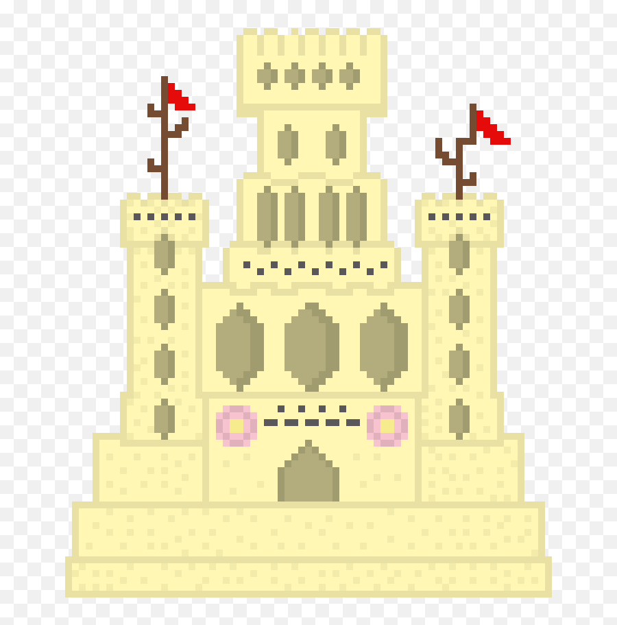 Sand Castle Pixel Art Maker - Minecraft Castel Pixel Art Png,Sandcastle Png