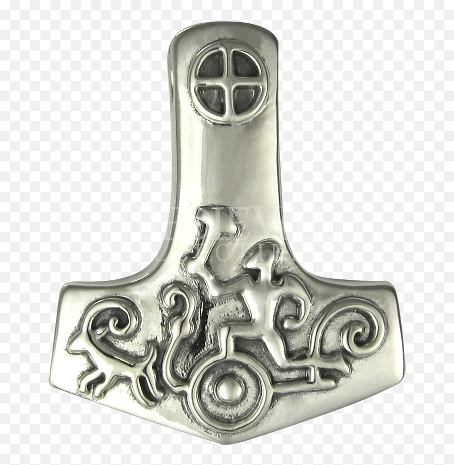 Silver Petroglyph Thors Hammer Pendant - Thors Hammer Sterling Silber Png,Thor's Hammer Png