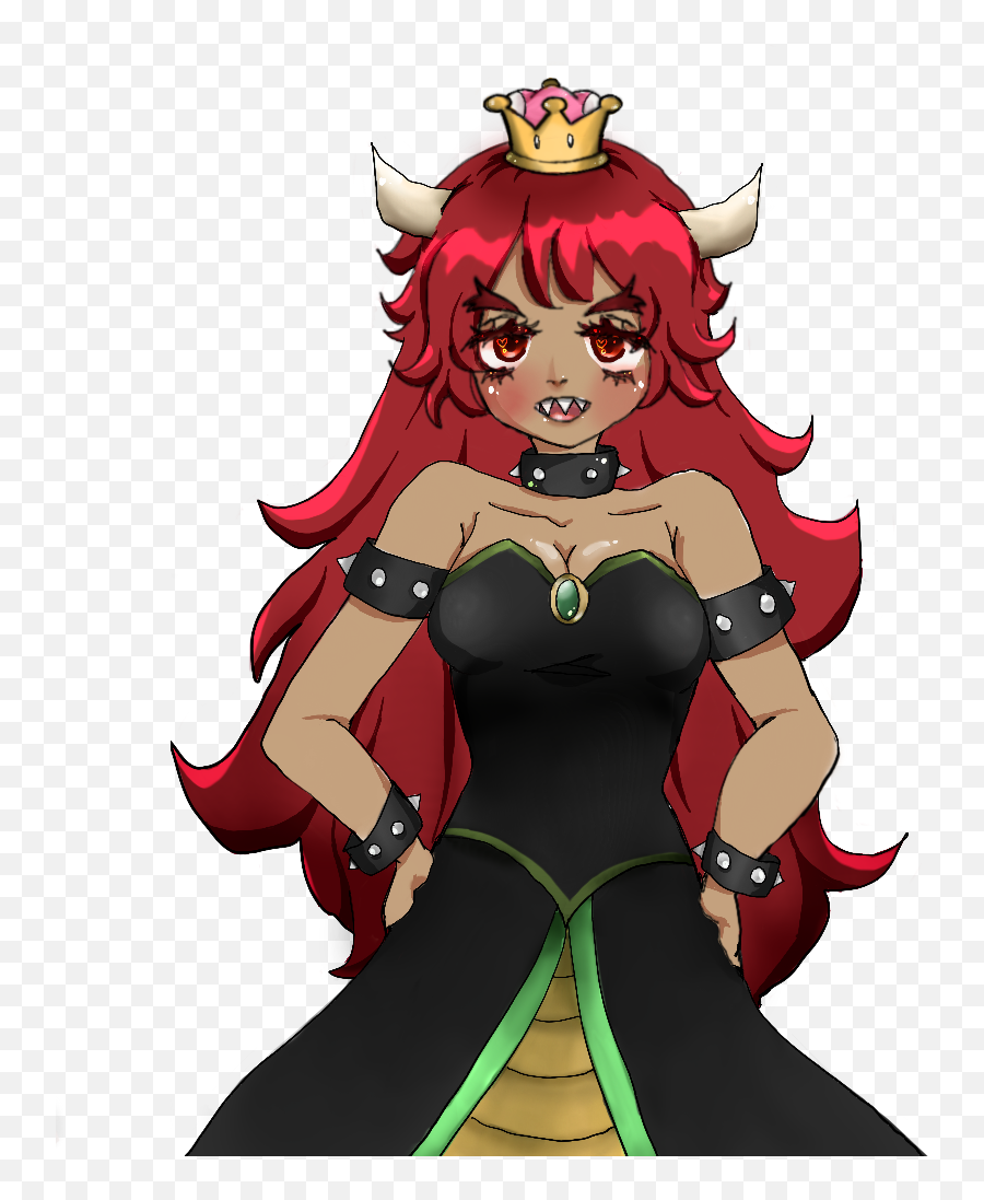 Bowsette Vinyl Sticker Sold - Bowsette Red Hair Png,Bowsette Png