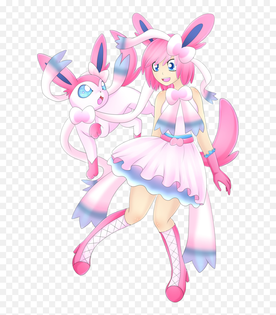 Download Hd Png - Gijinka Sylveon Transparent Png Image Fictional Character,Sylveon Transparent