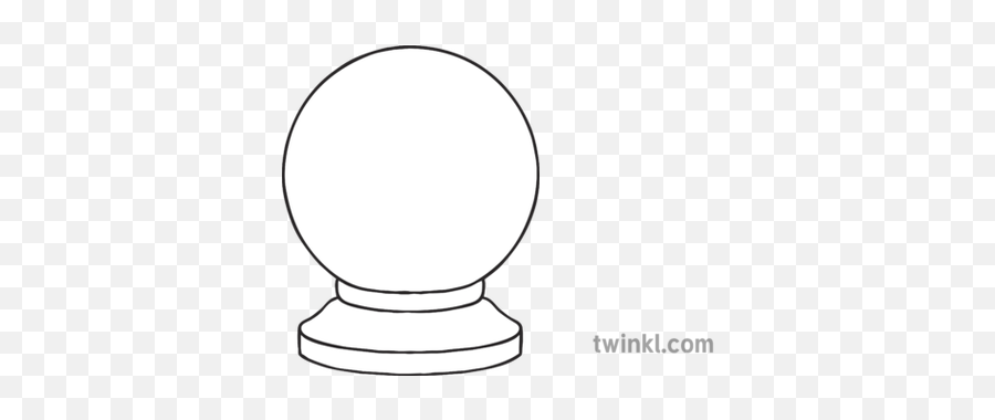 Crystal Ball Black And White Illustration - Twinkl Crystal Ball Black And White Png,Crystal Ball Transparent