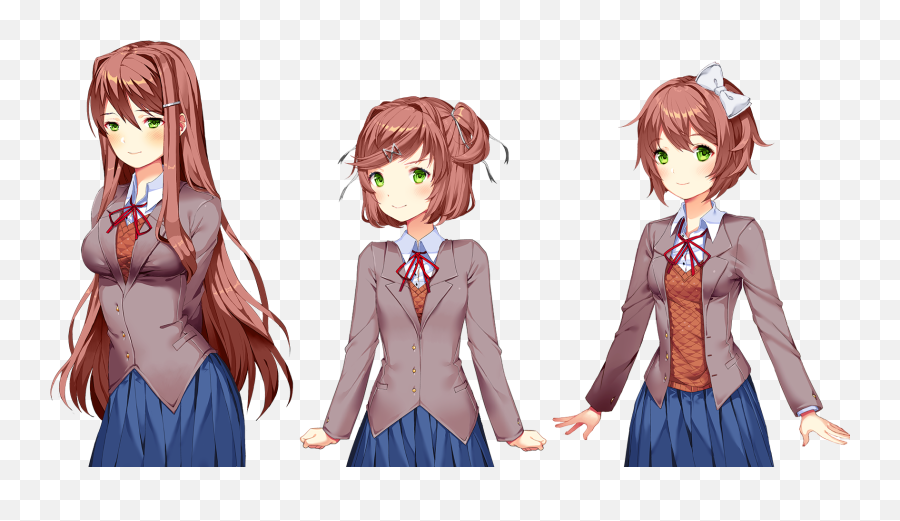 Doki Literature Club Sprites Png - Doki Doki Literature Club Png,Doki Doki Literature Club Transparent