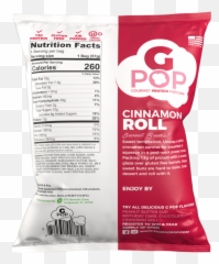 Cinnamon Roll U2013 G Pop Foods - Nutrition Facts Label Png,Cinnamoroll Transparent
