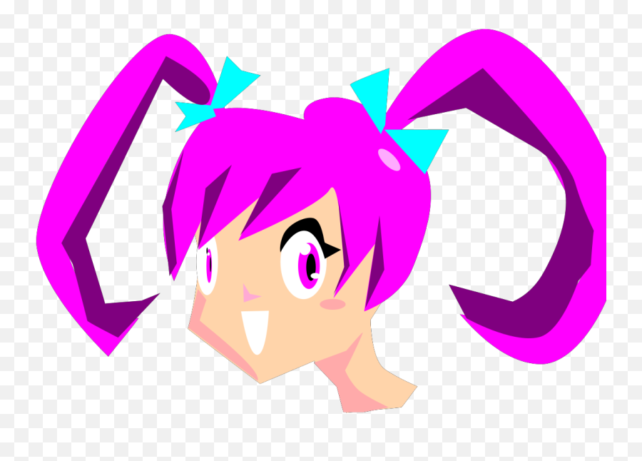 Anime Girl Svg Vector Clip Art - Svg Clipart Fictional Character Png,Pink Anime Girl Icon