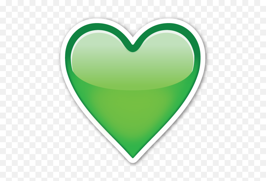 Green Heart Emoji Png - Sticker Emoji Purple Heart,Hearts Emoji Png