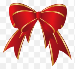 Transparent Background Red Christmas - Bow Clipart png