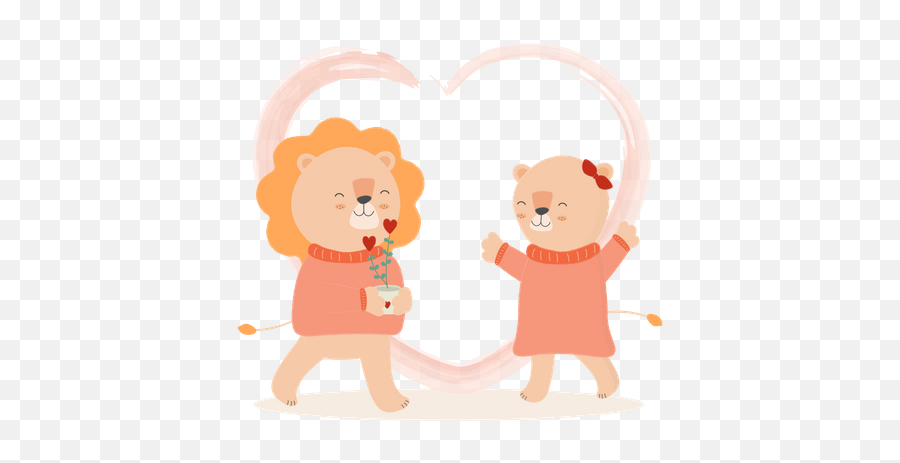 Lioness Icon - Download In Colored Outline Style Holding Hands Png,Lioness Icon