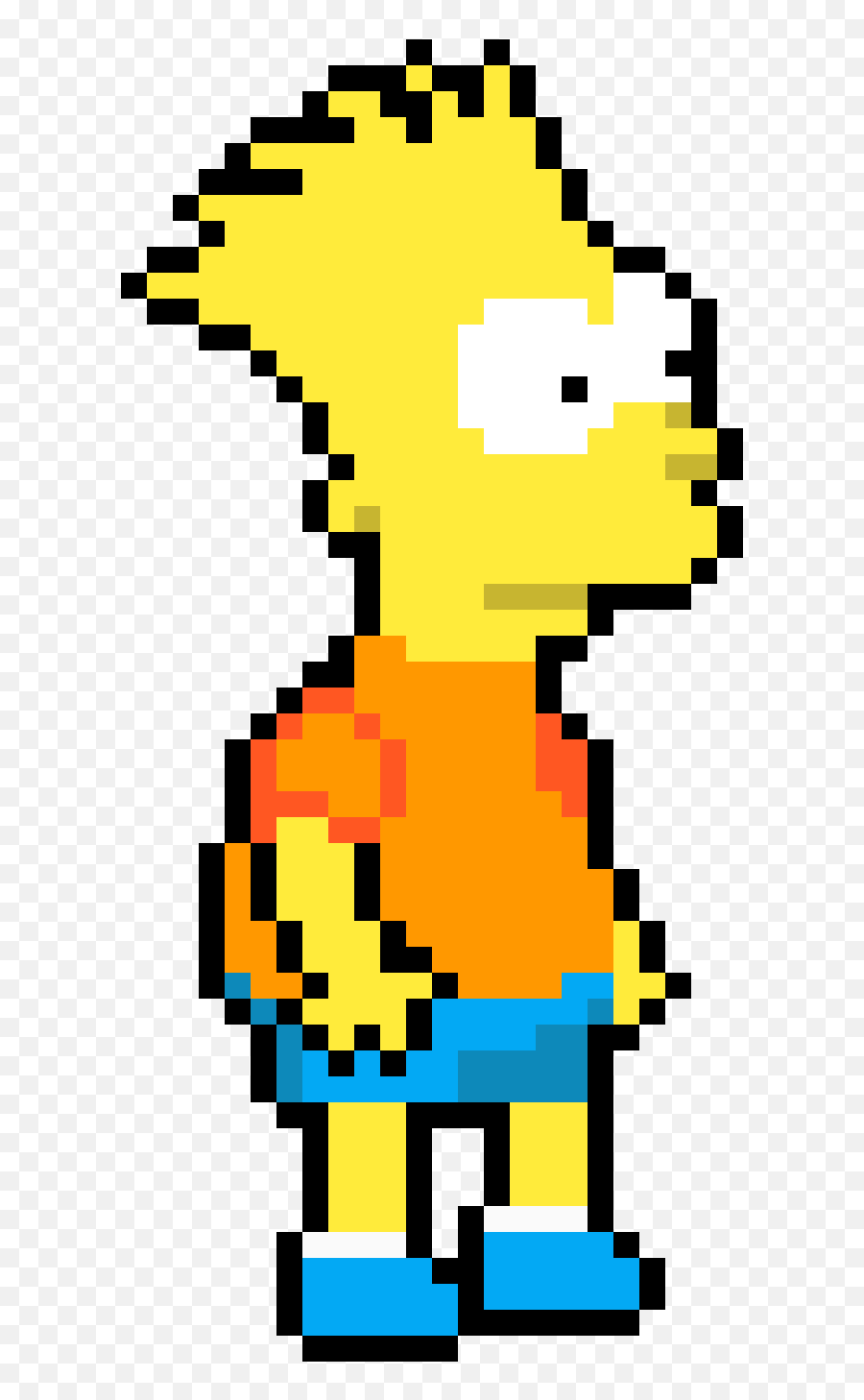 Editing Bart Simpson - Free Online Pixel Art Drawing Tool Simpsons Arcade Game Bart Sprite Png,Bart Simpson Icon