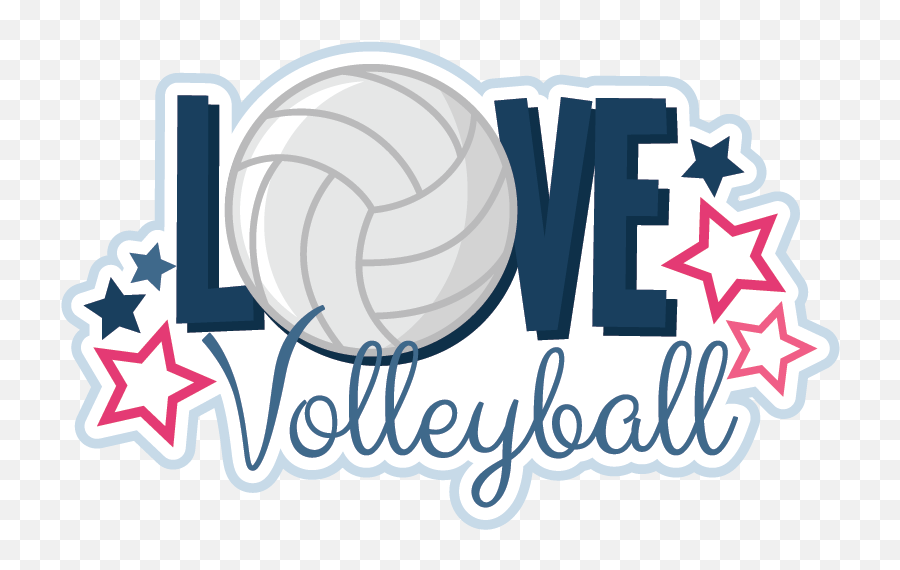 Volleyball Words Clip Library Png Files - Love Volleyball,Volleyball Clipart Png
