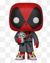 Marvel - Deadpool Playtime In Bathrobe Pop Vinyl Figure Deadpool Funko Pop Png,Deadpool Png